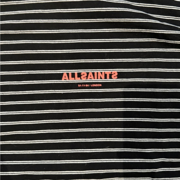 Allsaints Oversized Heavyweight Striped Tee - Picture 2 of 4